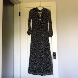 Lucky Brand Black & white polkadot dress
